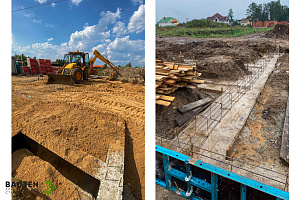 Строительство фундамента для каркасного дома  410 м2 в Павлово 
